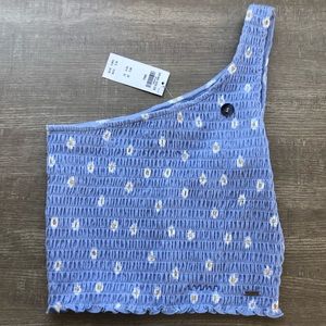 Hollister one shoulder daisy top